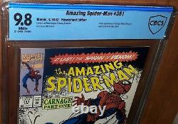 CBCS 9.8 Amazing Spiderman # 361 RARE Newsstand Variant. First Carnage. Like CGC