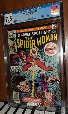 CGC 7.5 Marvel Spotlight 32 First Appearance Spider-Woman Jessica Drew. White Pg
