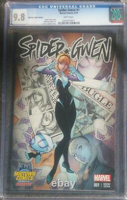 CGC 9.8 Spider-Gwen #1 J Scott Campbell Cover Midtown Comics Edition