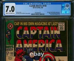 Captain America #100 (1968)? CGC 7.0? 1st Issue! KEY Marvel Graded Comic