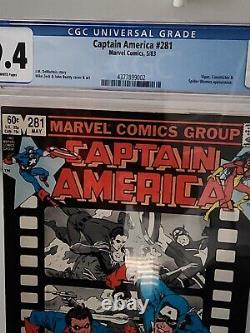 Captain America #281 Marvel Comics 1983 CGC Graded 9.4
