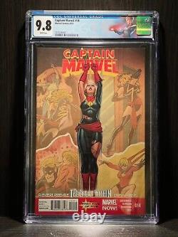 Captain Marvel #14 (2013) CGC 9.8 NM/M 1st Kamala Khan Ms. Marvel Custom Label