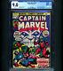 Captain Marvel #28 CGC 9.0 1st Eon App Wht Pgs THANOS WARLOCK STARFOX RARE KEY