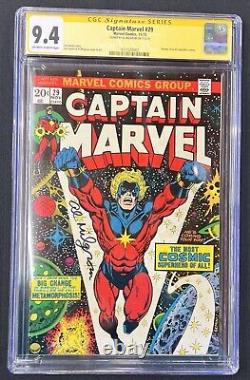Captain Marvel #29 CGC 9.4 Signed Al Milgrom Classic Cover Thanos Gemini