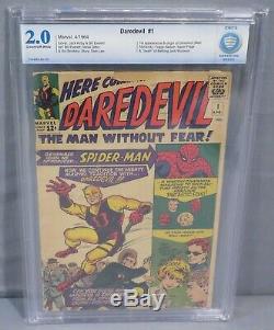 DAREDEVIL #1 (Matt Murdock Origin & 1st App.) CBCS 2.0 GD Marvel Comics 1964 cgc
