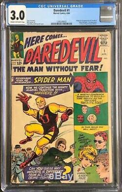 Daredevil #1 CGC 3.0 Silver Age Comic (Apr 1964, Marvel) Daredevil 1st App