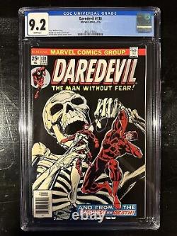 Daredevil #130 CGC 9.2 (Marvel 1976) WP! Classic Skull cover
