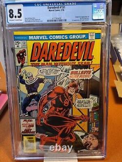 Daredevil #131 (1976 Marvel) CGC 8.5 VF+ OWW pgs First appearance of BULLSEYE