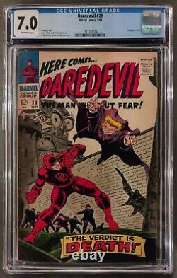 Daredevil #20 Cgc 7.0 Marvel Comics 1966 Owl Appearance Brand New Cgc Case