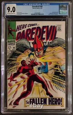 Daredevil #40 Cgc 9.0 Ow-w Pages Marvel Comics May 1968 New Cgc Case
