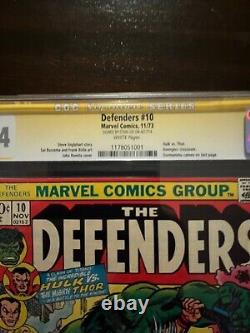 Defenders #10 Marvel 1973 CGC 9.4 Signature Series signed by Stan Lee