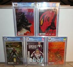 Edge of Spider-Verse CGC 9.8 Lot of 5 Issues 1, 2, 3, 4, & 5 1st Gwen-Stacy ASM