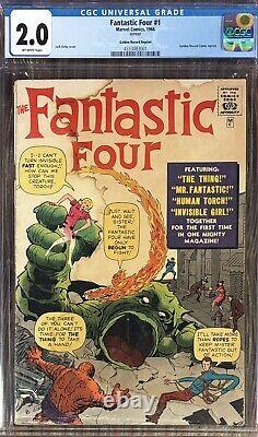 Fantastic Four #1 1st Fantastic Four Golden Record Reprint CGC 2.0 Marvel 1966