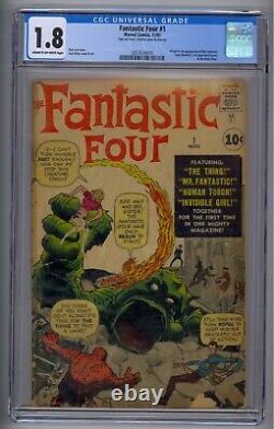 Fantastic Four #1 Cgc 1.8 Origin/1st Fantastic Four