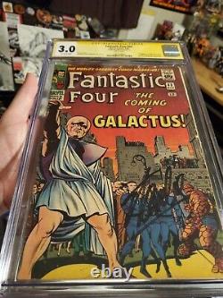 Fantastic Four #48 Marvel 1966 CGC SS 3.0 1st Ap Silver Surfer Stan Lee signed