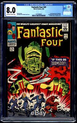 Fantastic Four 49 CGC 8.0! 1st FULL app of Galactus! Hot Book