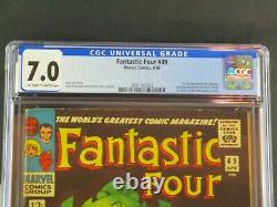 Fantastic Four #49 Cgc 7.0 1st Cover Galactus & Silver Surfer Marvel Comics