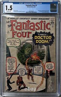 Fantastic Four #5 (1962) CGC 1.5 1st Appearance Dr. Doom Marvel KEY