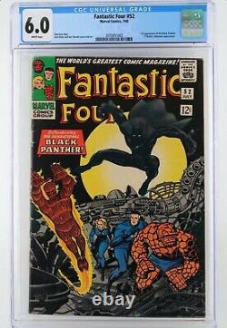 Fantastic Four #52 CGC 6.0 WHITE PAGES (Jul 1966, Marvel) (cbcs)