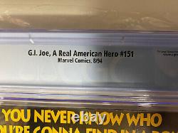 GI JOE A REAL AMERICAN HERO #151 CGC 9.8 SNAKE-EYES COBRA COMMANDER Marvel 1994