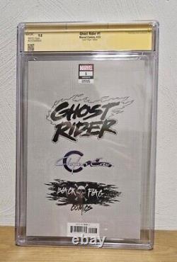 Ghost Rider 1 Marvel CGC 9.8 SS Clayton Crain Virgin Cover Cover