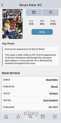 Ghost Rider #2, CGC 6.0, 1973 Marvel 1st App. Son of Satan & Damion Hellstrom