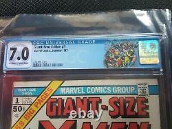 Giant-size X-men 1 Cgc 7.0 Marvel 1st Storm Colossus Nightcrawler Custom Label