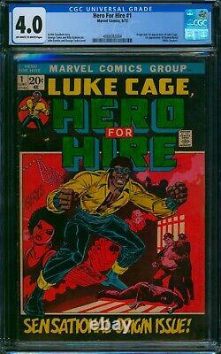 Hero for Hire #1? CGC 4.0? 1st Luke Cage & Diamondback! Marvel Comic 1972