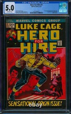 Hero for Hire #1? CGC 5.0? 1st Luke Cage & Diamondback! Marvel Comic 1972