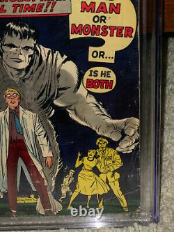 Hulk #1 CGC 1.5 Marvel 1962 Silver Age Key! Avengers! Iron Man! Thor! L9 124 cm