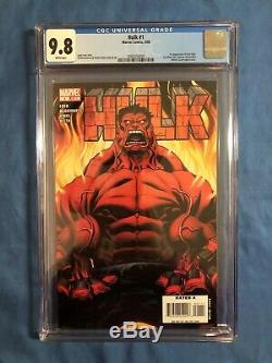 Hulk #1 CGC 9.8 WHITE PAGES Ed McGuinness Cover 1st Red Hulk Hot Rare New Movie