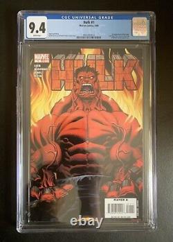Hulk #1 Cgc 9.4 1st Ptg Jeph Loeb Ed Mcguinness Dexter Vines 1st Red Hulk Marvel