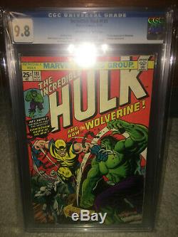 Hulk #181 CGC 9.8 Marvel 1974 1st Wolverine! Key Bronze! X-Men NM/Mint K8 104 cm