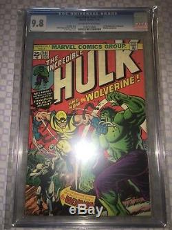Hulk #181 CGC 9.8 Marvel 1974 1st Wolverine! X-Men! Like CGC! H3 H10 cm