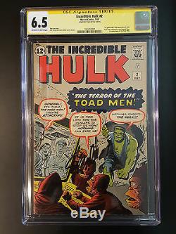 INCREDIBLE HULK 1 to 6 CGC 6.0 All SIGNED SS STAN LEE 1ST AVENGERS IRON MAN