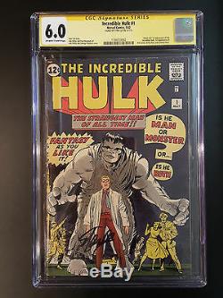INCREDIBLE HULK 1 to 6 CGC 6.0 All SIGNED SS STAN LEE 1ST AVENGERS IRON MAN 181