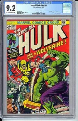 INCREDIBLE HULK #181 CGC 9.2 NM- VERY SHARP COPY! VERY NICE OWithW PAGES