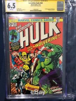 INCREDIBLE HULK #181 CGC SS STAN LEE HTF Amazing 6.5 Rare 1st Wolverine