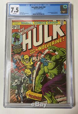 INCREDIBLE HULK #181 Marvel Comics 1974 CGC 7.5 Wolverine 1st Full Appearance