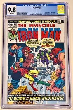 IRON MAN #55 CGC 9.8 WHITE PAGES 1st THANOS Avengers, Thor, Hulk