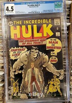 Incredible Hulk #1 CGC 4.5 OWithW Beautiful Colors- No Marvel Chipping