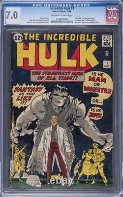 Incredible Hulk 1 CGC 7.0 1962 Holy Grail Silver Age Marvel High Grade