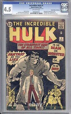 Incredible Hulk #1 Cgc 4.5 1962 / 1st Hulk / Harlan Ellison Collection