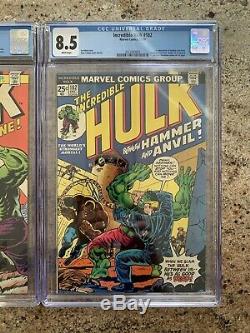 Incredible Hulk #180 #181 #182 1st Appearance Of Wolverine Cgc 8.5 White Pages