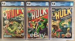 Incredible Hulk #180 #181 #182 1st Appearance Of Wolverine Cgc 9.0 White Pages