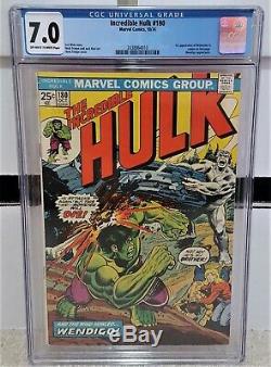 Incredible Hulk #180 (1974) CGC 7.0 1st (Cameo) Appearance of Wolverine KEY