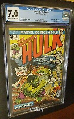Incredible Hulk #180 CGC 7.0 OWithW 1st Appearance Wolverine in Cameo Marvel Key