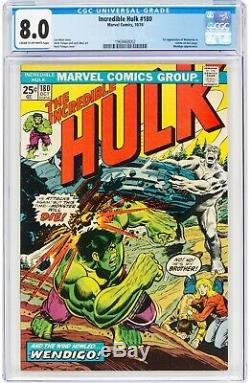 Incredible Hulk 180 CGC 8.0 First Apperance Of Wolverine In Cameo