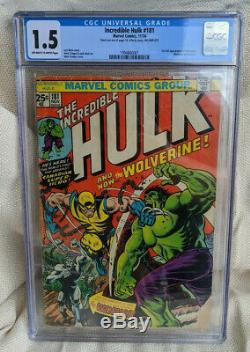 Incredible Hulk #181 1st App Wolverine! Wendigo Blue Label 1974 CGC 1.5 OWW