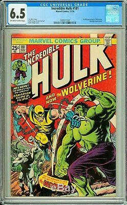 Incredible Hulk #181 1st Full Wolverine CGC 6.5